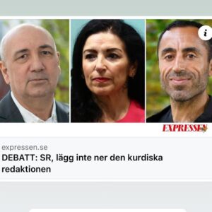 Özz Nûjen Instagram - Det är med djup sorg och besvikelse som vi har tagit del av det nedslående beslutet att lägga ned den kurdiska redaktionen på Sveriges Radio – den enda public service-media i världen som tillhandahåller nyheter på kurdiska.
Under nästan ett kvartssekel har Kurdiska redaktionen på ett regelbundet sätt rapporterat om det svenska nyhetsläget för den kurdiska gruppen i Sverige, som inte alltid behärskar språket fullt ut. 
Vad kan man göra? 
Jo du kan maila ansvariga på @sverigesradio och mejla ditt missnöje över detta beslut till:

Cilla.benko@sr.se
Klas.wolf-watz@sr.se
lyssnarservice@sverigesradio.se

https://www.expressen.se/debatt/sr-lagg-inte-ner-den—kurdiska-redaktionen/