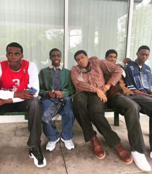 Caleb McLaughlin Instagram - Shooting Stars out now! Only on @Peacock . It was an honor to play the legendary @druondemand . I want to thank everyone that was part of the film that made every single day on set special, especially the Fab 5! I love my brothers. You’ll always have my support!
