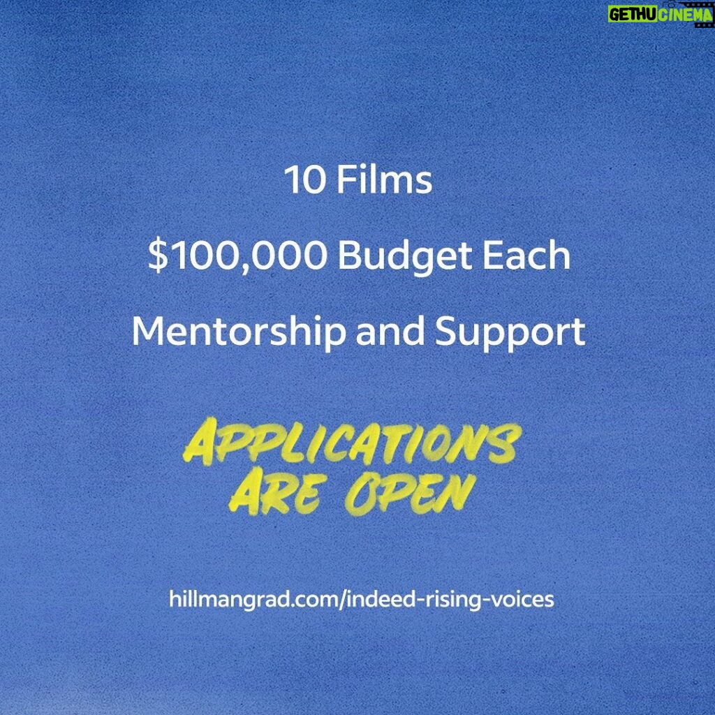 Calmatic Instagram - Yo yo, I’m super excited to be back again for this super dope film program. The second season of Rising Voices, an initiative intended to uncover and invest in BIPOC stories about the meaning of work, begins now! The program will provide 10 short films with mentorship, support, and a $100K production budget each.Applications are now open. Check out the link in @indeedworks bio to learn more and apply. Shout out to @indeedworks @hillmangradproductions @venture.land @271films @msmelina @calmatic @justinchon @destindaniel @raykazehtabchi can’t wait to see what we cook up this year! #RisingVoices #WeHelpPeopleGetJobs #HillmanGradproductions #Ventureland #271films