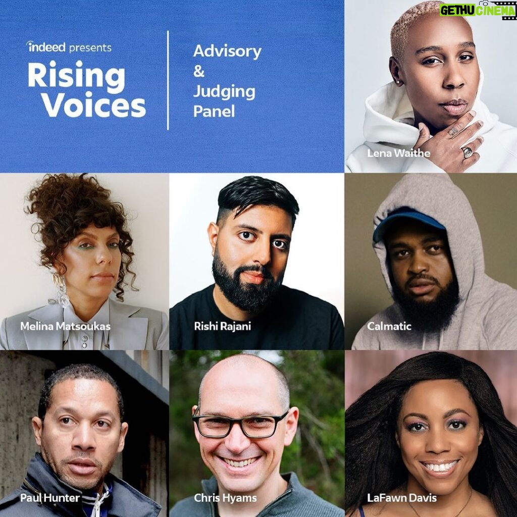 Calmatic Instagram - Extremely blessed and proud to announce that I will be a mentor and jury member of Indeed’s Rising Voices initiative in partnership w/ @lenawaithe, @hillmangradproductions and @venture.land along side with a few of my hero’s @msmelina and #paulhunter Rising Voices will invest in and empower the next generation of BIPOC filmmakers and storytellers. 10 filmmakers will be chosen to make their own film with a budget of $100k each! To learn more and apply for this special program do ya googles! #1OFAMILLION