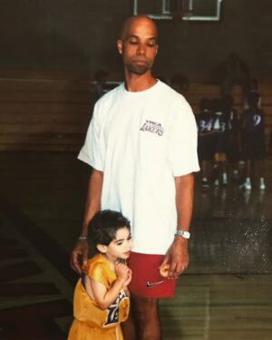 Cameron Boyce Instagram - Happy Father’s Day you big. A lot has changed since this picture was taken. That donut would be vegan, that shirt would be a shmedium and I would have facial hair the color of yours here 👆. But it also feels like nothing has changed haha. Love you. Thanks for being the best.