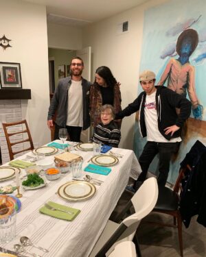 Cameron Boyce Instagram - a well rounded family hahaha happy Passover/Easter people!!! Maya realizing Jacob has matzoh in his shirt pocket is very indicative of how we operate as a unit.