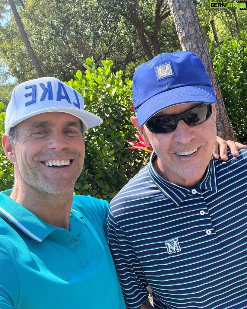 Cameron Mathison Instagram - My dad has to put up with me for a week :-) #fatherandson #golf #floridalife Naples, Florida