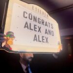 Camila Mendes Instagram - congrats alex and alex!!! a wedding for the ages @al_ty 👰🏻‍♀️🌴♥️