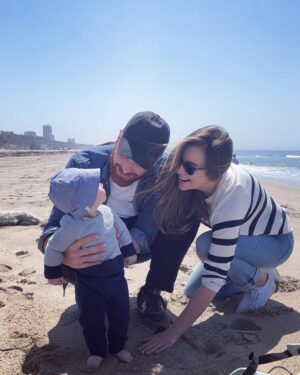 Camilla Arfwedson Instagram - First pawsies in the sand 🐾