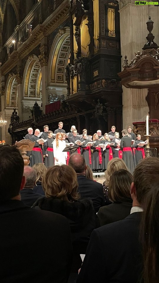 Camilla Kerslake Instagram - Singing a new arrangement by the incomprable @profbgb for Her Majesty, Queen Camilla at @stpaulscathedrallondon was a real pinch me moment. Working with musicians of this calibre in a venue of this magnitude for gorgeous charity @maggiescentres made me feel truly blessed ❤️ Well done @hannahheerema and team 👏🏻 St Paul's Cathedral