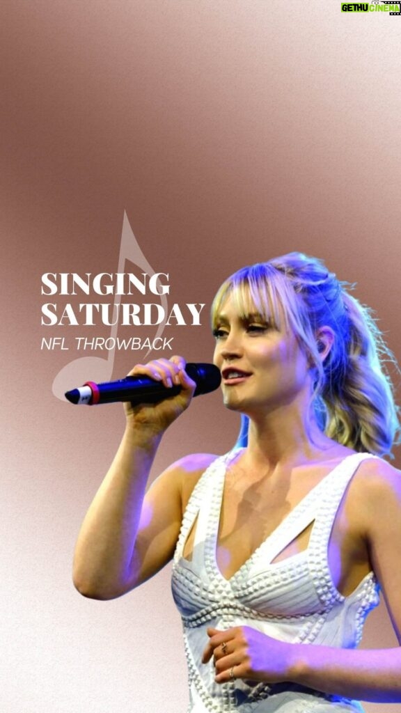 Camilla Kerslake Instagram - It’s Singing Saturday! Singing the National Anthem never gets old 🇬🇧 In honour of the Super Bowl coming up, enjoy this mashup of my performances at the Chargers v. Titans and Packers v. Giants games 🏈