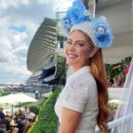 Camilla Kerslake Instagram – #RoyalAscot never disappoints. 👒 by @missbsmillinery, 👗a @crewclothing recycle from Wimbledon last year. Professional 📸 by the divine @kirstinsinclair less professional ones by @jonny.is.green. Fresh colour by @_narcissenoir at @nevillehairandbeautyofficial 💅 Love to @alexandra__jw for the invitation ❤️ Royal Ascot