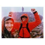 Cara Theobold Instagram - Me and my brother climbed Scafell Pike - I’d love to say amazing views at the top but we were inside a very wet cloud 😂🏔