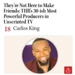 Carlos King Instagram - God is good. Thank you Hollywood reporter for naming me one of The Most Powerful Producers in Unscripted Television. This is a huge win for us all @kingdomreignent and the write up of me was beautiful. 🙏🏽❤️ (@hollywoodreporter ) SWIPE