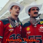 Carlos Sainz Jr. Instagram - Cowboy tryouts for @charles_leclerc and @carlossainz55 went pretty much as expected 😅 #USGP 🇺🇸 #CharlesLeclerc #CarlosSainz #F1 COTA Circuit of the Americas