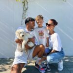 Caroline Receveur Instagram - My boys! 🥹 Welcome home Yashutuyashu 🐶🦴🥷🤍