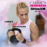 Carrie Underwood Instagram - Tune in this week as @carrieunderwood shares some of her favorite “pump you up” jams in a special edition of Carrie’s Countdown on @carriescountry!   Premiering today at 3PM ET on channel 60 or in the @siriusxm app. sxm.app.link/CarriesCarrdioCountdown