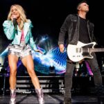 Carrie Underwood Instagram - Thanks for hanging with us on a soggy #Michigan night, Mt. Pleasant!!! ☔️☔️☔️ You all were so sweet to us at the @soaringeaglecasino ❤️ We’ll see you next time! #SoggyFunGuys #TwoSteppinEd #HowsMyHair 📸: @jeffjohnsonimages