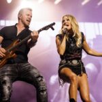 Carrie Underwood Instagram - Some fun pics from @geodispark opening up for @gunsnroses !!! Enjoy! I know I did! 😝☺️ #GnR #Nashville ❤️❤️❤️ 📸: @jeffjohnsonimages