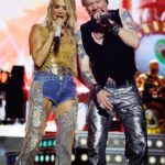 Carrie Underwood Instagram - Still flying high after the incredible show @geodispark here in #Nashville !!! Thanks @gunsnroses for having us out for a few dates! These shows were epic and all the #Gunners were beyond amazing to us! Thanks, Nashville, for SHOWING UP for my favorite band!!! ❤️ #DreamComeTrue #GnR 📸: @jeffjohnsonimages