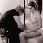 Carson Meyer Instagram - What an honor to witness your strength . . . . . Repost from @andreawatrouse “Six months ago when my baby and I were one. My midwife @lamidwifeabby checking baby’s heartbeat during contractions. This was roughly 15ish hours into labor. Did anyone else leak colostrum with every contraction? We eventually had to transfer to the hospital but I look back so fondly on laboring at home. Even though my homebirth didn’t fully pan out, I’m still grateful I tried. It was amazing to be in my own space with my husband, dog, and birth team. My labor was peaceful. My face looked like this most contractions. I spent a lot of time on the birth ball, laying on the bed, in the shower or on the toilet. I ate real food. I was massaged by my doula @ccmeyer and my husband. I walked out to my back yard and let the sun warm my skin. I felt so loved and cared for. 6 months out and already dreaming of trying for a VBAC water birth “ 📸 by @ccmeyer