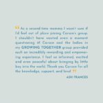 Carson Meyer Instagram - The last virtual Prenatal Growing Together Circle of 2021 starts September 1st ✨ Join me and a group of mamas-to-be for a 12 week birth preparation course that explores healthy pregnancy , postpartum care and everything in between. This circle is a wonderful way to connect with new parents and build a loving community of support ✨ Photo of beautiful friend @kat.villain & Plum