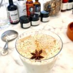 Casey Patterson Instagram - Egg Nog for the Gods 🌲 3oz Ronnyfarm Organic Egg Nog ~ 2.5 oz Diplomatico Reserva Rum ~ 3 Dashes Angosura Bitters ~ Shake w ice ~ serve in a highball on the rocks ~ Finish with fresh grated smoked Nutmeg and Cinnamon ~ Garnish with star anise ❄️ Soho