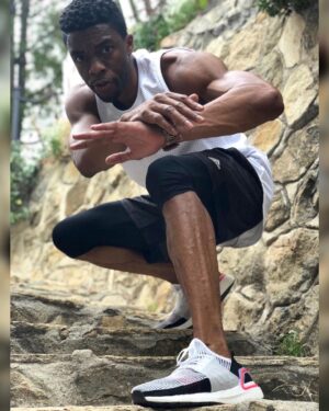Chadwick Boseman Instagram - Gearing up to go again,
another day of extending the limits of my boundaries, climbing a little higher than yesterday, stretching a little further. @adidasrunning #ULTRABOOST
#createdwithadidas