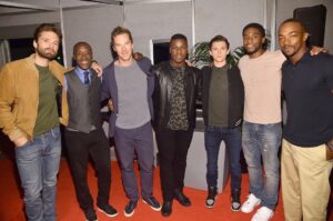Chadwick Boseman Instagram - #FBF to the time #Avengers + #StarWars collided. Also want to wish a very Happy Birthday to @tomholland2013!