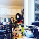 Chantal Thuy Instagram - Le look « fatiguée contrôlée » avec Dominique @hasbine @ru_casting #rufilm
