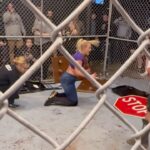 Chantelle Allison Instagram - @dannydemanto plants wooden-bbq skewers into the head of @shazza_mckenzie at ICW NHB Presents: PitFighterX 18, TWE Arena, Chatanooga-Tennessee, Fall 2023 -🎥: KRW Cameraman @valowrestling || Follow @icwnhb for more! -Head over to www.kingsroadwrestling.com or click the Shop button in our bio⬆️⬆️ to purchase exclusive Kings Road Wrestling Merchandise👕🧢! - - - - - - - - - - - - - - - - - - - - - - - - - - - - #gamechangerwrestling #gcw #gcwwrestling #indywrestling #deathmatchwrestling #wwe #wweraw #wwesmackdown #wwenxt #allin #prowrestling #aew #aewwrestling #aewdynamite #ecw #icwnhb