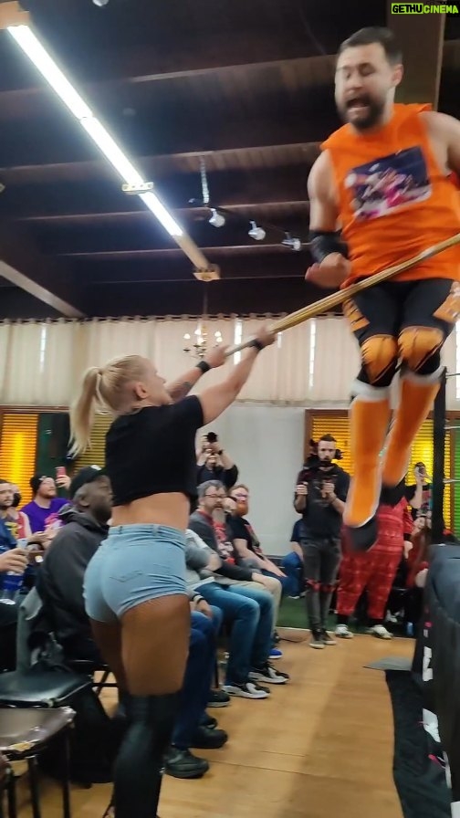 Chantelle Allison Instagram - Shazza McKenzie takes down Sean Ross Sapp with a kendo stick to the gut in their street fight at Black Label Pro presents Slamilton inside the Berwyn Eagles Club in the Chicagoland area. From December 1, 2023 The match raised $6000 for Nation Alliance on Mental Illness. Black Label Pro is on Fite+ 📸 @CheapheatSpotfest @NathynWithAY #Wrestling #Chicago #IndieWrestling #CheapheatSpotfest #shazzamckenzie #SeanRossSapp #BlackLabelPro Berwyn Eagles 2125