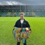 Chantelle Cameron Instagram - 💭 A win on November 25 and the Northampton homecoming dream moves one step closer @chancam91 @northamptonsaints #CameronTaylor2 #Undisputed #Boxing Franklin's Gardens