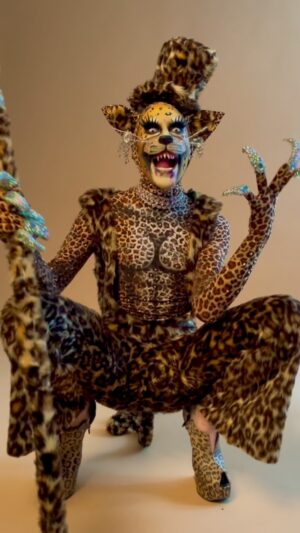 Charity Kase Instagram - Roar 🐯 

One of my favourite looks bring out! Which other animals do you wanna see me monstify this year? 👀 

Day 25 #366daysofdrag

Bodysuit, hat, staff 
Fur flaredsuit by @narclsslsm 
Shoes by @natachamarro 
Video by @capturedbycorinne at @hotdog_studios 

#dailydrag #dragmonster #leopardlady