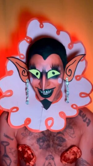 Charity Kase Instagram - Day 29 #366daysofdrag

This is a villain so evil, so sinister, so horribly vile that even the utterance of his name strikes fear into the hearts of men. The only safe way to refer to this king of darkness is simply... HIM.

Used- @mehronmakeup @mehronuk paradise paint
@kryolanofficial clown white, 
@hudabeauty felt liner, mascara, flawless bake powder 
@colourpopcosmetics super shock shadows and blush 
#dailydrag #powerpuffgirls #him #cosplay
