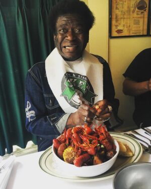 Charles Bradley Instagram - No crawfish is safe when this man rolls into town 👌🏿 #charlesbradley #screamingeagleofsoul #charlesforchange 📸@caitoprimo