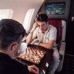 Charles Leclerc Instagram – On our way to Silverstone. 
But unfortunately, this time, he won… ♟️ @vistajet @thomasflohrvista 

📸 @shootliam