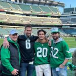 Charles Melton Instagram – I had the best weekend with family and friends watching the eagles get another W!!! Thank you Brian, Jess and @philadelphiaeagles FOR THIS AMAZING EXPERIENCE & for letting me lead the fight song! 
FLY EAGLES FLY 🦅