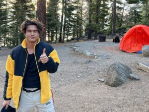 Charles Melton Instagram - woke up to a bear folks, hang your goods in a tree 🌲 🐻