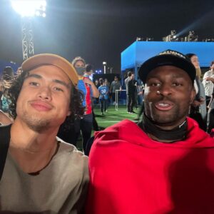 Charles Melton Instagram - behind the scenes on rush hour 4