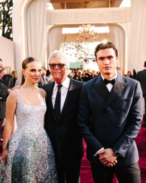 Charles Melton Instagram - had a fantastic time at the #GoldenGlobes celebrating @maydecemberfilm 

@goldenglobes 
@samanthamcmillen_stylist 
@hairbycandicebirns