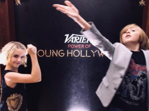 Charlie Shotwell Instagram - Charlie and Mckenna reunited!  #besties #goofballs #troupezero #powerofyounghollywood