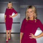Charlotte Hawkins Instagram - Fri on @gmb! 📸 @kenmckayphoto Dress @theprettydress #gmb #goodmorningbritain
