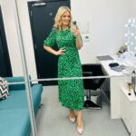 Charlotte Hawkins Instagram - Friday on @gmb! 🐆 @loveandroses @nextofficial @debbiedresses @thriftystitcher @kkelsing1 @angelaguarinohair #gmb #goodmorningbritain