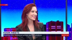 Charlotte Kirk Instagram - Thank you @gbnewsonline for the great live interview last night. It was my first live in the UK so I was really exiting and Mark made it very enjoyable.thank you! 

.
.
.
.
.
.
.
.
.
#interview #charlottekirk #charlottekirkofficial #news #london #love #actress #actresslife #gbn @mrmarkdolan #bosslady #style #stylefashion #bondgirl #redhead #redhair #success #motivation #awardwinning 
#interview #behindthescenes #fashion  #actresslife #actressinterview #gratitude #livetv #tvshow