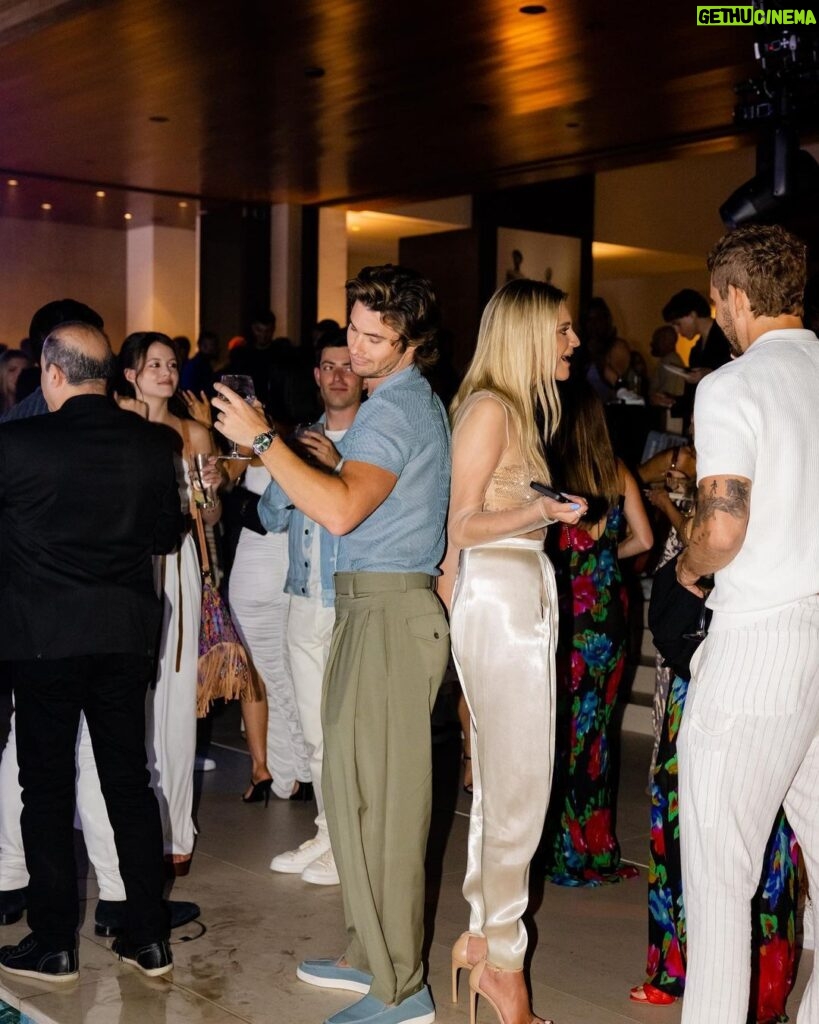 Chase Stokes Instagram - magical night with magical people. swipe 4 me and big john doin what we do ❤️ also thx joe for DJ’ing @armanibeauty #aquadigio