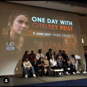 Chelsey Reist Instagram - IT’S PARIS TIME!! One day with chelsey has grown to one day with a full kru! tas, jarod, sachie & william! 
I wanna know who is coming. And who is on the fence so we can publicly pressure you to come have fun with us 😇

posting from the airport en route to ya, #lafamille ! check @ultimeventz to come join!

#harperthe100 #benchwarmers2 #narcoleap #chelseyreist #jarodjoseph #williammiller #tasyateles #sachinsahel #the100 #paris