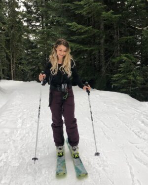 Chelsey Reist Instagram - time for the seasonal sayonara to the winter skis and the ‘suuuup to the water skis. 
goodbye for a while, #slopes. 
this lil’ snow sasquatch will friggen miss ya. 
#downhill #ski #skitouring #skins #springskiing #springski #mountaingirl #waterbaby #boatlife #adventure #justgetmeinnature #outdoorsallthetime #whistlerdreamgetaway