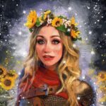 Chelsey Reist Instagram - doe-eyed warrior. @nfromneverland with this incredible art. thank you 🌻