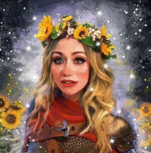 Chelsey Reist Instagram - doe-eyed warrior. 
@nfromneverland with this incredible art. thank you 🌻