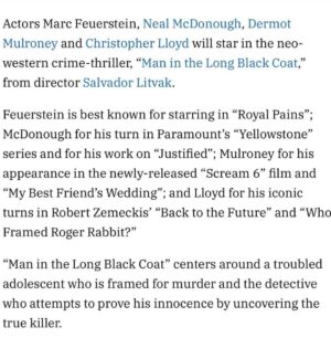 Cherie Jimenez Instagram - & just like that the Universe had other plans for me.. 🪄🎬 There are truly no words to describe the gratitude I feel to be part of telling this powerful story. Honored to be part of this iconic cast & work with dream filmmakers on @man_inthe_longblackcoat ✨ Thank you to the best team I could ever ask for @alex.gittelson & @agentsnmk ❤️‍🔥 So excited to share it with the world.. I am just beginning..🪄