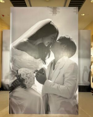 Chermarn Boonyasak Instagram - Wishing for both of you joy, love, and happiness on your wedding day, and as you begin your new life together na ka. 🤍🤍🤍🤍🤍#markkimthewedding