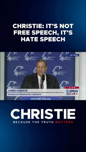 Chris Christie Instagram - As I said this weekend at the Republican Jewish Coalition Leadership Summit, what’s going on at our college campuses is not free speech. 

It is hate speech. It is inciting violence. It is inciting fear.

We can no longer turn a blind eye to it.