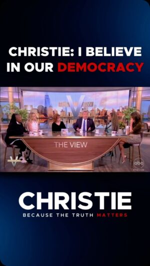 Chris Christie Instagram - I believe in our democracy. I believe we need to have more confidence in the people of this country.